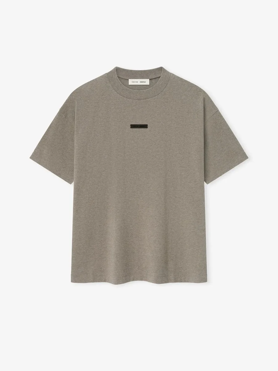 Taupe short-sleeve T-shirt