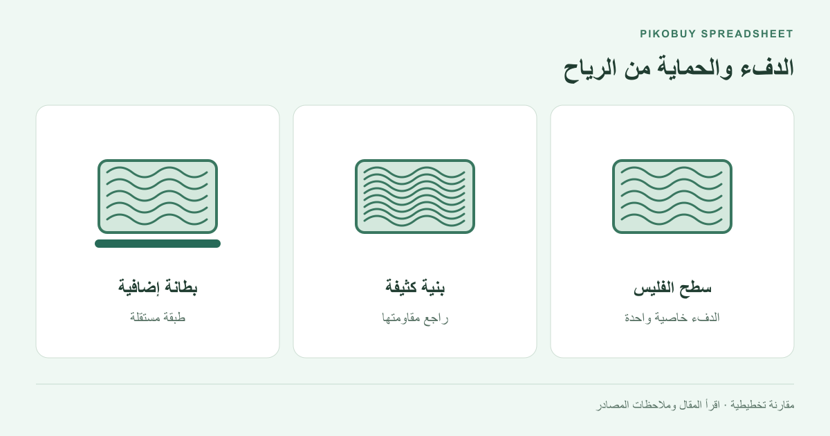 الدفء والحماية من الرياح