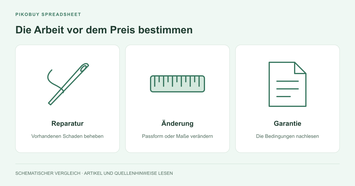 Die Arbeit vor dem Preis bestimmen