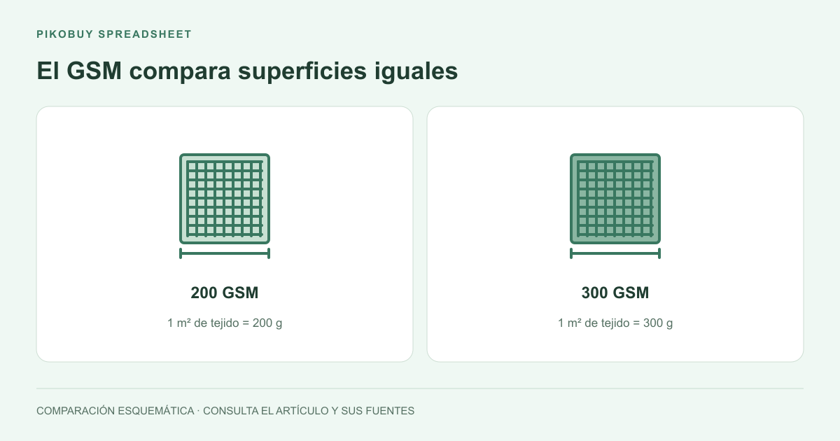 El GSM compara superficies iguales