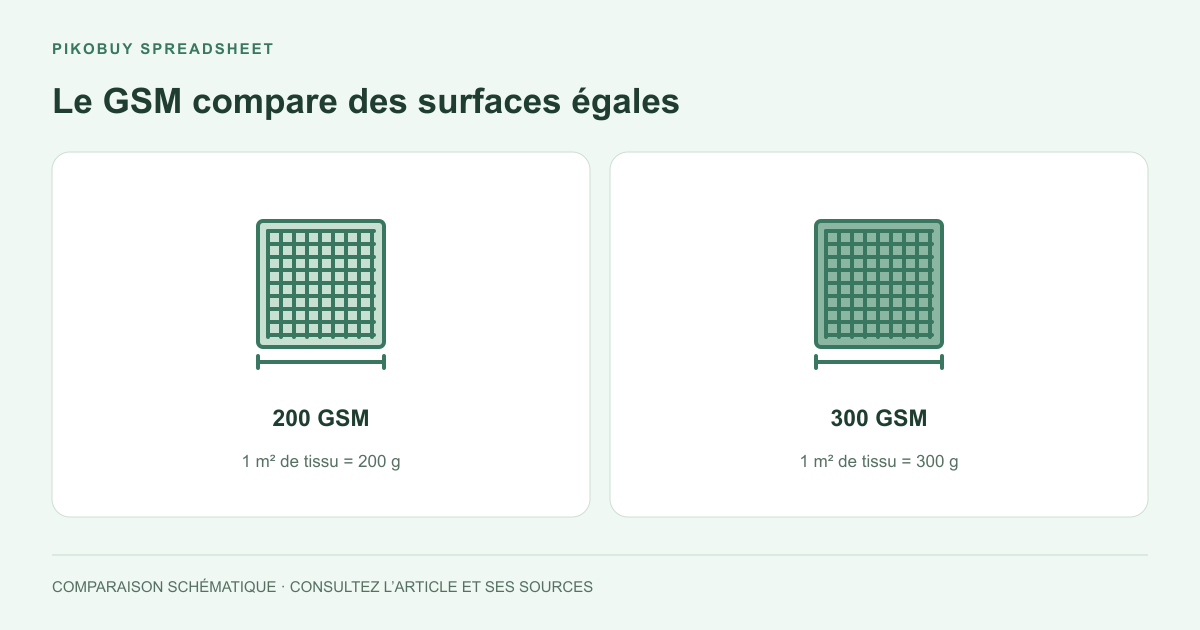 Le GSM compare des surfaces égales