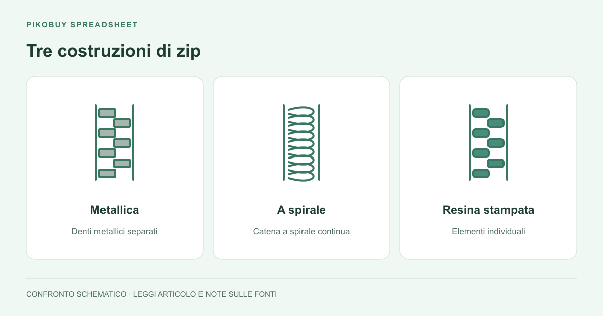 Tre costruzioni di zip