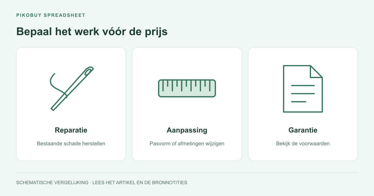 Bepaal het werk vóór de prijs