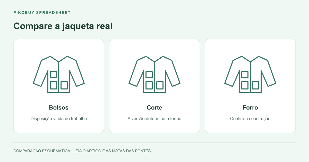 Compare a jaqueta real
