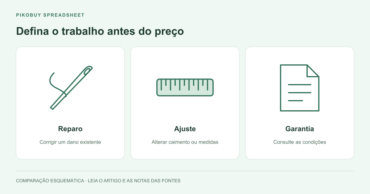 Defina o trabalho antes do preço